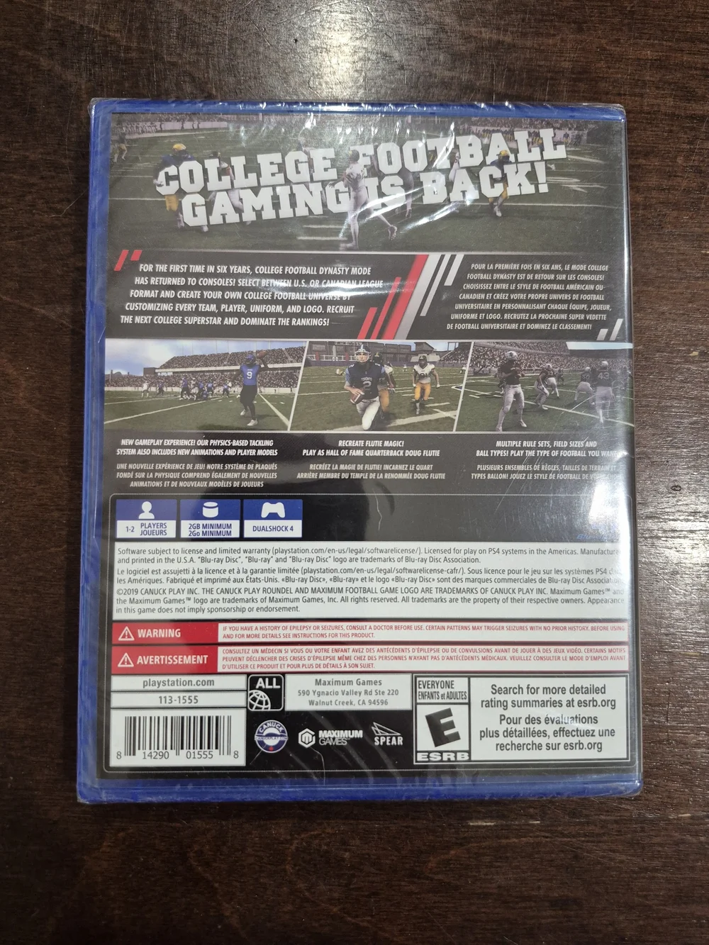 Sony Maximum Football 2019 - Red and White Cover (PS4) Doug Flutie.